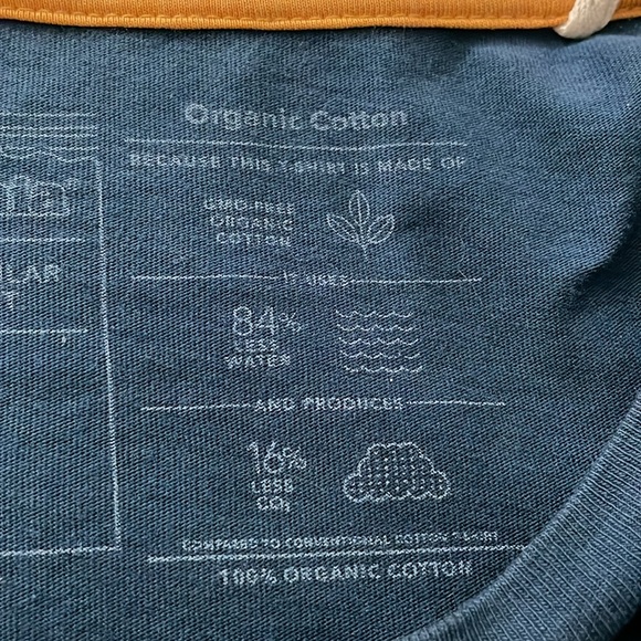 Patagonia Men's Navy T-Shirt 100% Organic Cotton - Picture 4 of 4